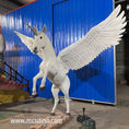 Load image into Gallery viewer,  white animatronic unicorn animatronic
