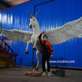 Load image into Gallery viewer,  white animatronic unicorn model

