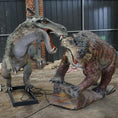 Load image into Gallery viewer, MCSDINO Animatronic Dinosaur Animatronic Model Gorgonopsid Inostrancevia Vs Scutosaurus-MCSG004