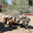 Cargar la imagen en la vista de la galería, MCSDINO Animatronic Dinosaur Ankylosaurus VS Raptor Animatronics Dino Battle-MCSA010B