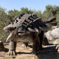Cargar la imagen en la vista de la galería, MCSDINO Animatronic Dinosaur Ankylosaurus VS Raptor Animatronics Dino Battle-MCSA010B