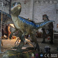 Load image into Gallery viewer, MCSDINO Animatronic Dinosaur Jurassic-Sized Robotic Blue Raptor Model-MCSV001