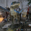 Load image into Gallery viewer, MCSDINO Animatronic Dinosaur Jurassic-Sized Robotic Blue Raptor Model-MCSV001