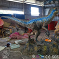Load image into Gallery viewer, MCSDINO Animatronic Dinosaur Jurassic-Sized Robotic Blue Raptor Model-MCSV001