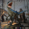 Load image into Gallery viewer, MCSDINO Animatronic Dinosaur Jurassic-Sized Robotic Blue Raptor Model-MCSV001