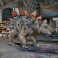 Load image into Gallery viewer, MCSDINO Animatronic Dinosaur Llife-size Adult And Baby Stegosaurus Animatronics Models-MCSS009