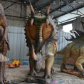 Cargar la imagen en la vista de la galería, MCSDINO Animatronic Dinosaur Moveable Styracosaurus Animatronic Dino Statue-MCSS011