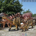 Load image into Gallery viewer, MCSDINO Animatronic Dinosaur Stegosaurus Model Dinosaur Family Landscape-MCSS009D