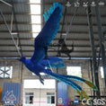 Cargar la imagen en la vista de la galería, MCSDINO Bespoke Animatronics Movable Blue Phoenix Animatronic Fawkes Statue For Sale-FM008