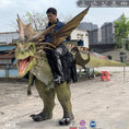Load image into Gallery viewer, MCSDINO Creature Suits Mounted Warrior Yellow-Green Elemental Dragon Rider Costume-DCDR009