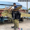 Load image into Gallery viewer, MCSDINO Creature Suits Mounted Warrior Yellow-Green Elemental Dragon Rider Costume-DCDR009