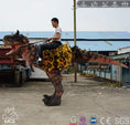Load image into Gallery viewer, MCSDINO Creature Suits Realistic Ride On Carnotaurus Costume Dino Rider Stilts Suit-DCCA101