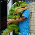Charger l'image dans la visionneuse de la galerie, MCSDINO Egg and Puppet 47'' Cuddling Green Baby T-Rex Puppet For Kids Party-BB039