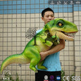 Charger l'image dans la visionneuse de la galerie, MCSDINO Egg and Puppet 47'' Cuddling Green Baby T-Rex Puppet For Kids Party-BB039