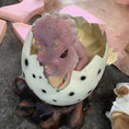 Load image into Gallery viewer, MCSDINO Egg and Puppet Baby Triceratops Dinosaur Egg Prop-BB061