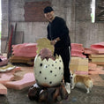 Load image into Gallery viewer, MCSDINO Egg and Puppet Baby Triceratops Dinosaur Egg Prop-BB061