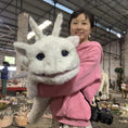 Load image into Gallery viewer, MCSDINO Egg and Puppet Blinking White Baby Dragon Hand Puppet-BB037