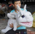 Load image into Gallery viewer, MCSDINO Egg and Puppet Blinking White Baby Dragon Hand Puppet-BB037