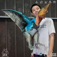 Load image into Gallery viewer, MCSDINO Egg and Puppet Blue Pterosaur Pterodactyl Hand Puppet Fiesta Crafts-BB040