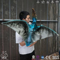 Load image into Gallery viewer, MCSDINO Egg and Puppet Blue Pterosaur Pterodactyl Hand Puppet Fiesta Crafts-BB040