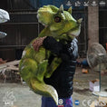 Load image into Gallery viewer, MCSDINO Egg and Puppet Green Baby Triceratops Hand Puppet-BB045