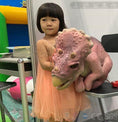 Load image into Gallery viewer, MCSDINO Egg and Puppet Lifesize Pink Baby Triceratops Hand Puppet-BB057