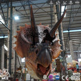 Cargar la imagen en la vista de la galería, MCSDINO Other Dinosaur Series Realistic Moveable Triceratops Head Wall Hanging Decoration-OTD026