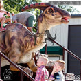 Load image into Gallery viewer, MCSDINO Ride And Scooter Amusement Dinosaur Ride Parasaurolophus-RD007