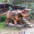 Load image into Gallery viewer, MCSDINO Ride And Scooter Amusement Park Dinosaur Rides Triceratops-RD003