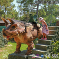Load image into Gallery viewer, MCSDINO Ride And Scooter Amusement Park Dinosaur Rides Triceratops-RD003