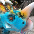Load image into Gallery viewer, MCSDINO Ride And Scooter Dinosaur Scooter Styracosaurus Dino Ride-RD020