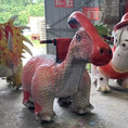 Carica l'immagine nel visualizzatore della galleria, MCSDINO Ride And Scooter Pink Parasaurolophus Scooter-RD046