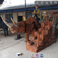 Load image into Gallery viewer, MCSDINO Ride And Scooter Woolly Rhino Kiddie Amusement Rides-RD025