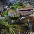 Load image into Gallery viewer, MCSDINO Robotic Animals Rainforest Decoration Green Lizard Model