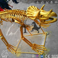 Load image into Gallery viewer, MCSDINO Skeleton Fossil Replica Golden Triceratops Skeletons Replica Display-SKR024