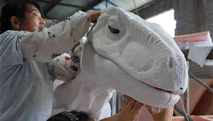 raptor costume making process