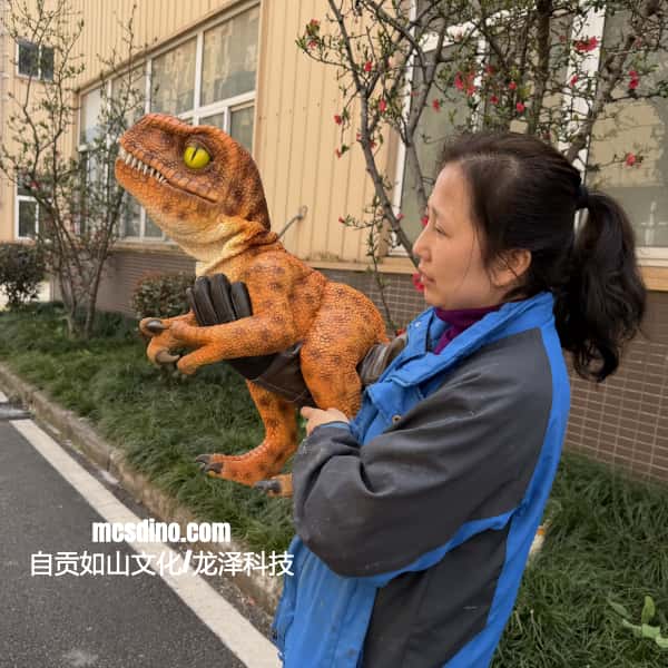 New Brown Spotted T-Rex Hand Puppet-BB147