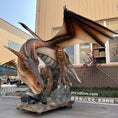 Charger l'image dans la visionneuse de la galerie, Exposition de dragon de bronze animatronique-DRA014
