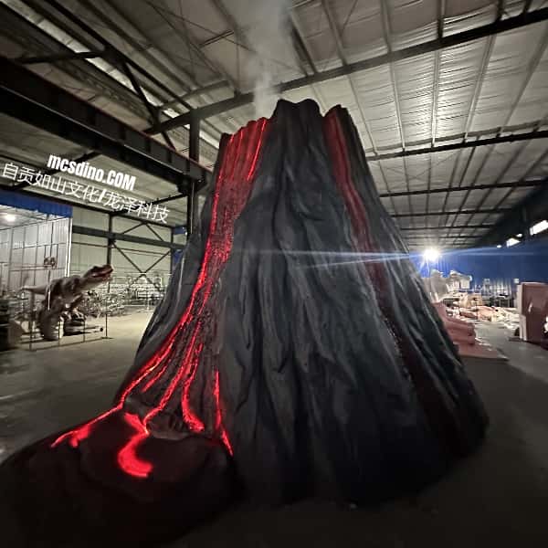 Jurassic-Themed Erupting Volcano Prop-CUS019B
