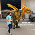 Load image into Gallery viewer, Person walking a large dragon costume on a street
