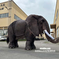 Charger l'image dans la visionneuse de la galerie, Realistic elephant costume in front of a building
