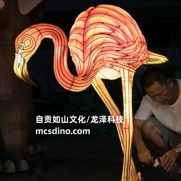 Handmade flamingo lanterns