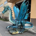Cargar la imagen en la vista de la galería, Animatronic Blue Dragon Model-DRA043

