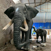 Animatronic elephant robotic elephant with cub