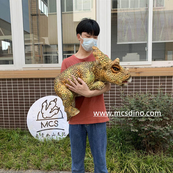 Customized Dinosaur Color Triceratops Hand Puppet