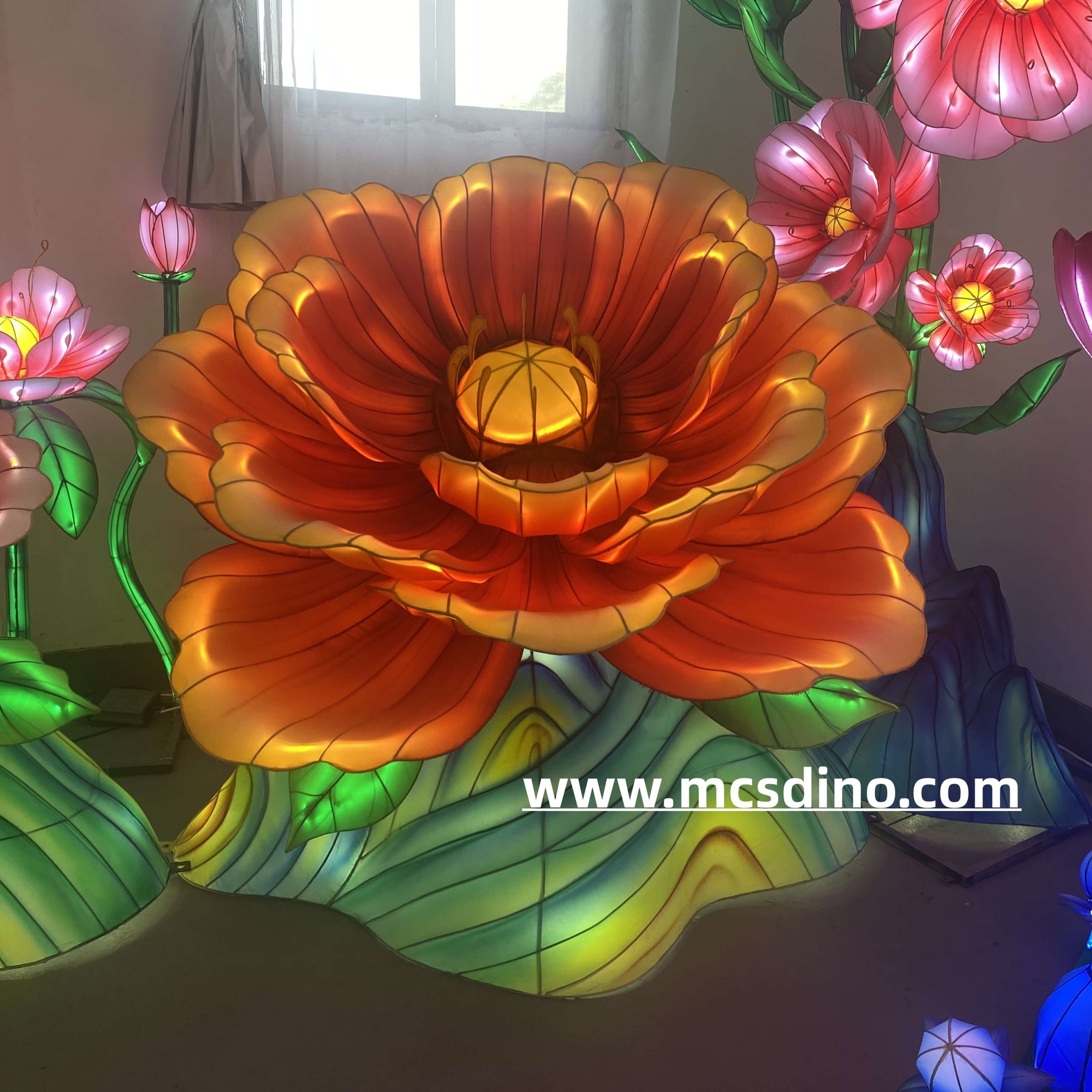 Lampe animatronique de lanterne de fleur en fleurs-LT0002