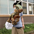Load image into Gallery viewer,  realistic Parasaurolophus hand puppet
