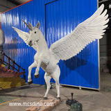  white animatronic unicorn animatronic