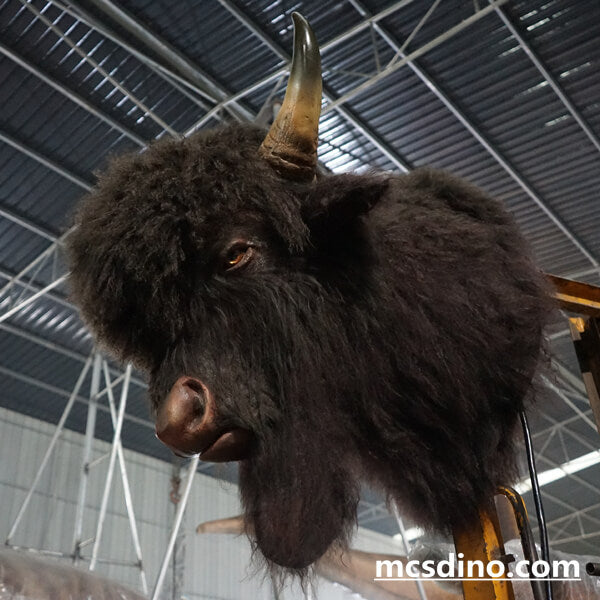 Tête de bison animatronique Mont Buffalo-MAB006