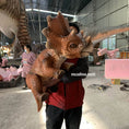 Load image into Gallery viewer, baby triceratops puppet made by mcsdino
